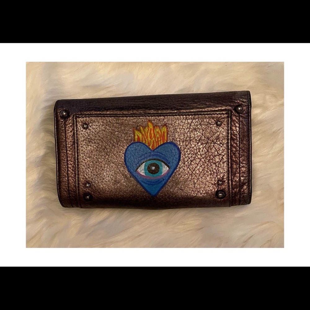 Blue Sacred Heart  Wallet